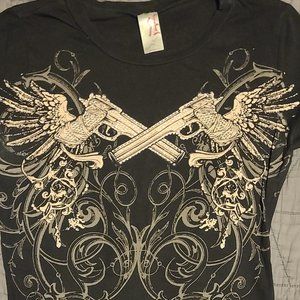Black Guns and Roses T-shirt